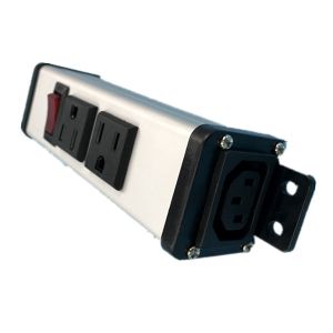 Twin Aluminum Shell Workbench Power Strip With 4 Receptacles / Extra Long Cord