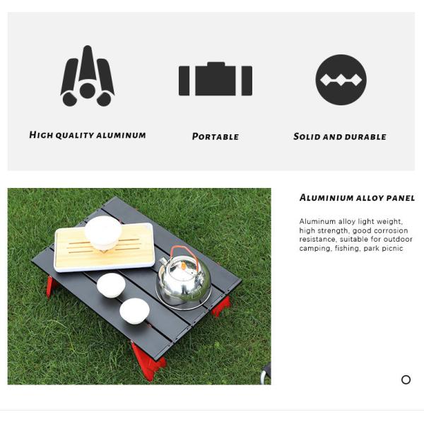 41.2x29x13cm Folding Camping Table Aluminum Alloy Square Wallmount