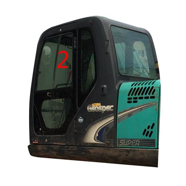 Quality SK230-6 SK-6 SK-8 Excavator Door Window Replacement Left Straight Side Position NO.2 Windshield wholesale