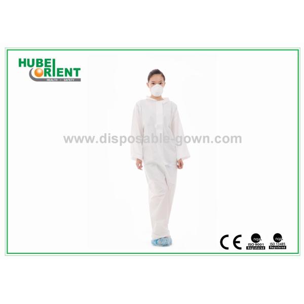 Long Sleeve Disposable Coveralls For Factory/Disposable PP/MP/SMS Coverall