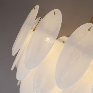 Modern chandeliers for living room glass round art décor leaf chandelier(WH-MI
