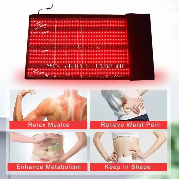 660nm 850nm Large Red Light Therapy Mat Pulse NIR Light Belts