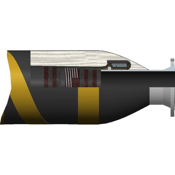 High Flexibility Heavy Duty Sand / Slurry Self Floating Dredge Hose 11.8m Length