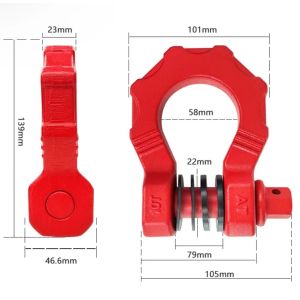 Metric Forged Steel Heavy Duty Trailer Tow Towing Receiver Hitch Shackle for