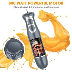 3 In 1 400W Immersion Stick Blender Multi Function With DC Motor