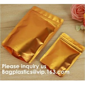 Semi-Clear Window Hang-Hole Stand-Up Zip lockk Pouch,Aluminum Packaging Bags