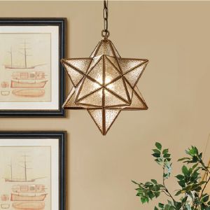 Nordic Led Pendant Lights Art Glass Start Geometric Pendant Lamp(WH-GP-170)