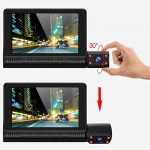 AVI Mini 3 Lens Car DVR Dash Cam Recorder HD 4 Inch GC2053 Sensor