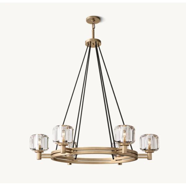 Quality Hardwired Modern Linear Brass Ceiling Chandelier E12 / Candelabra Bulb Base wholesale