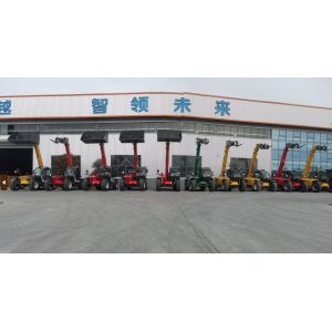 3 Ton 4 Ton Four Wheel Steering Telehandler Telescopic Boom Forklift with Side