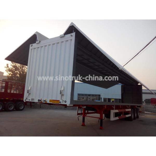 Quality Waterproof Wingspan Van Type Semi Box Trailer With Double Circuit Brake System wholesale