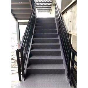 Cheap Space-Efficient Prefabricated Galvanized Steel Stair For Project Build for sale