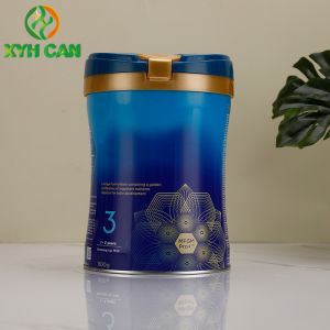 Milk Powder Tin Cans CMYK 4C Pillow Shape for 900g milk powder packing 0.23mm