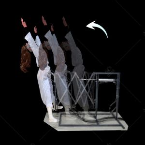 Horror Experience Haunted Mansion Props Pneumatic Ghost Animatronic Dropping