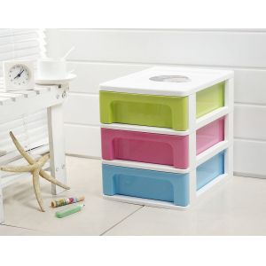Multilayer 2 3 4 Two Three Drawer Plastic Drawer Organizer Cabinet