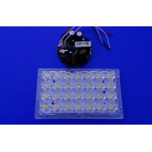 PMMA Collimation LED Street Light Lens For Street Lamp With Power Supply