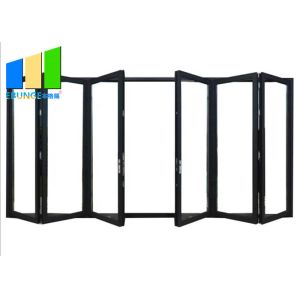 China Thermal Break Double Glass Aluminium Folding Patio Glass Door For Meeting Room on sale
