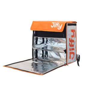 Customized Logo Geometric Pattern Food Delivery Cooler Bag with Aluminium