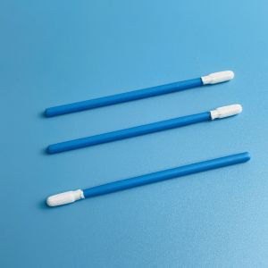 Cheap 3.8mm Mini Round Head Slots Polyester Cleaning Swabs For Cleanroom for sale