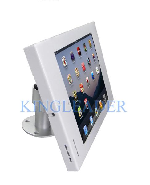 400mm Pole Height Adjustable iPad Kiosk Enclosure With Push - Latch Lock In 360