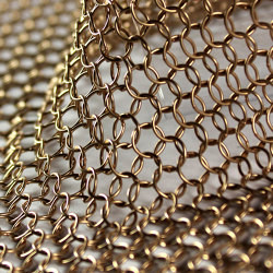 Screen / Curtain Light Filtering Ring Link Mesh Curtain With 1mm Wire Guague