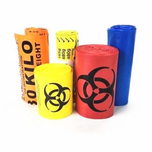 Hazardous Trash Can Liners – Medical Grade No Leak Bags - Biohazard Symbol for