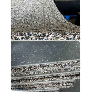 Simple & Economical Black Recycled Rubber Flooring Tiles with Different Color