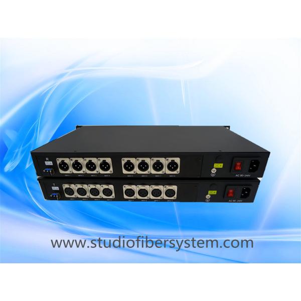 Quality 8CH Unidirectional  balanced audio fiber converter &XLR interface,ST/LC/FC fiber series extend audio to 20~80KM wholesale