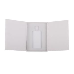 Stripes Texture Cardboard Perfume Packing Box With Gold Printing Double Door