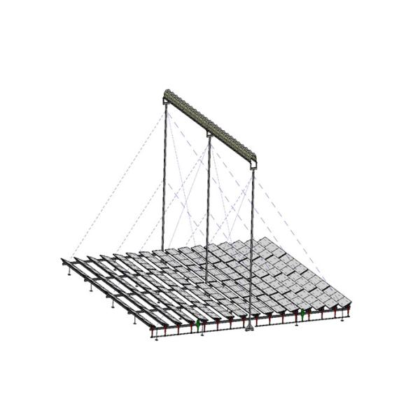 Linear Fresnel Solar Heating System HDG Steel Mounting Frames Customized Color