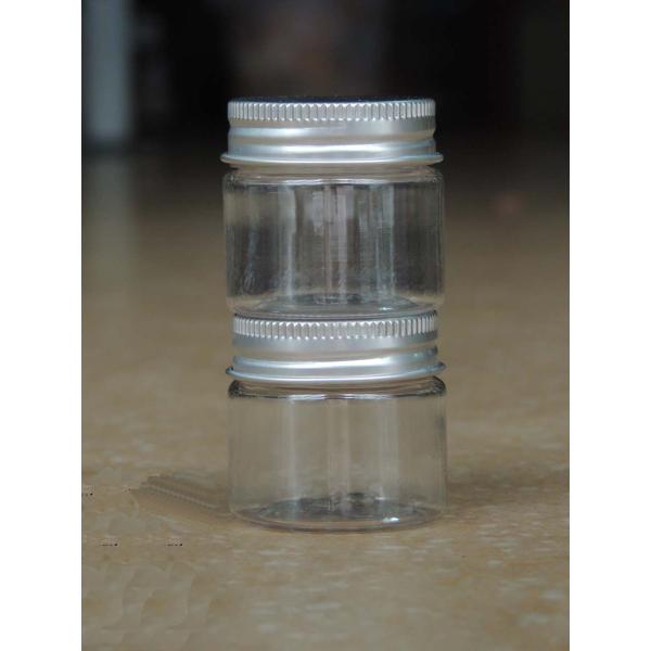 Quality 120G &120ML PET Round Cosmetic Packaging/Cream Jar /Aluminum Jars With Aluminum Screw Cap wholesale