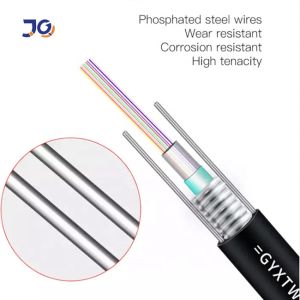 2 4 6 8 16 24 Aerial Armoured Outdoor Fiber Optic Cable Gyxtw 1km g652d Single