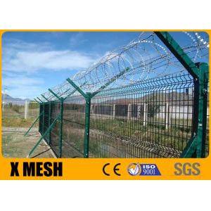 Antirust Welded Security Fencing 50x100mm Mesh Opening For Airport Highway