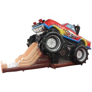 Customized PVC Inflatable Monster Truck Bounce House With Slides for ODM/OEM