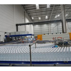Stainless Steel Dynamic Accumulation Conveyor For 42,000 BPH Bottled Water