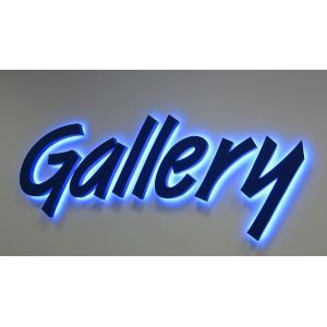 Custom Laser Cutting 3D Metal Titanium Wall Logo Signs for Wall-mounted