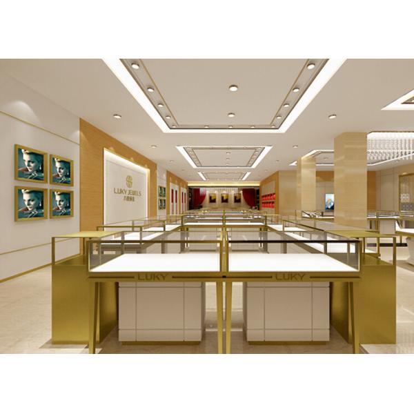 Pre - Assembly Structure Jewelry Display Fixtures 6000 Lumen / 4000 Kelvin