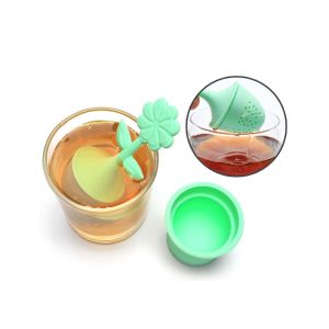 Cheap Flower Shape Silicone Tea Infuser Loose Leaf Tea Filter 11.5x5.5x5.5cm for sale