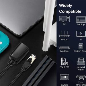 Cat8 SFTP Ethernet Extension Patch Cable Double Shielded 40Gbps 2000MHz