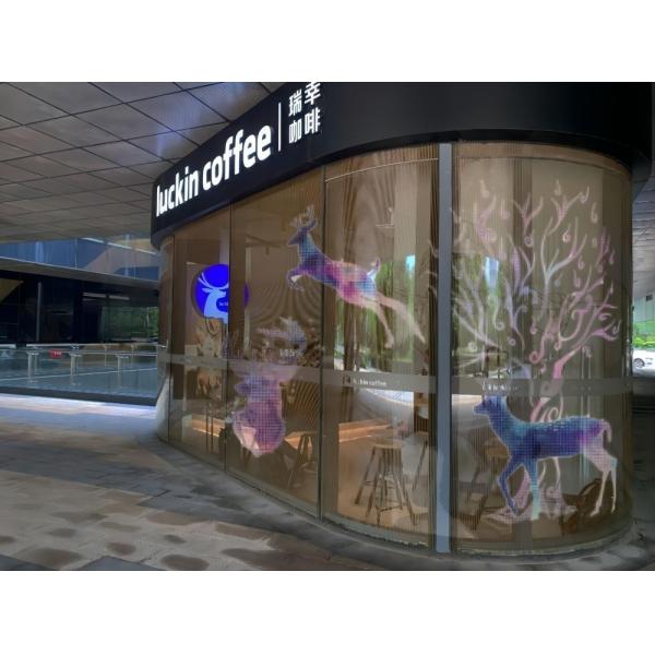 Glass Window LED Mesh Screen Transparent For Outdoor Advertising