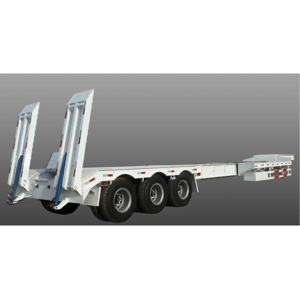 10m Hydraulic Mobile Trailer Telescopic Low Bed Semi Truck Trailer with 12R22.5 Tires