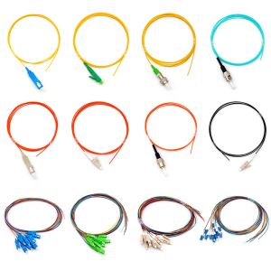 12 Core Fiber Optic Pigtails UPC APC For FTTH FTTB FTTX Network