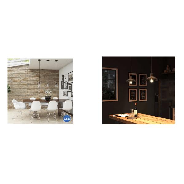 LED commercial A60 E27 4w glass bulb decorative clear vintge 100lm/w bright glass transparent retro filament bulb light