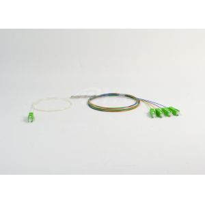 Cheap 1:4 PLCOptical Fiber Splitter MicroType/ Stainless Steel Tube, With SC/APC Connector for sale