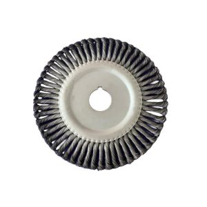 Cheap 300mm Knot Wire Wheel Brush with 0.5mm Carbon Steel Wire for Aggressive Edge Use for sale