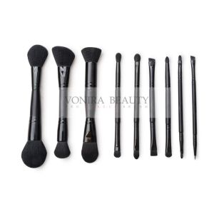 China 9 Pcs Cosmetic Double Ended Makeup Brush With Synthetic Hair on sale