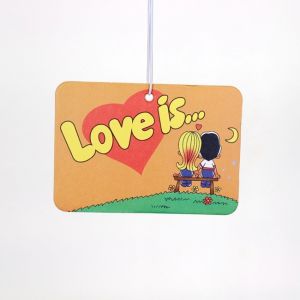 Square Shape Scented Paper Air Fresheners Hanging In Home Office