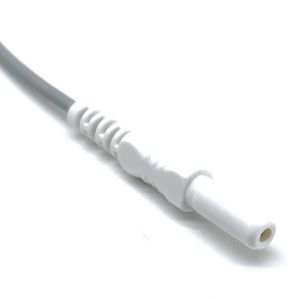 Tens Lead Electrode Lead Custom Medical Cables 2.0 Pin To Ring Terminal Cable