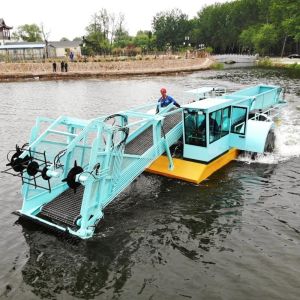 Waterweed Harvesting Aquatic Weed Harvester Boat With 8m3 Silo Storage Capacity