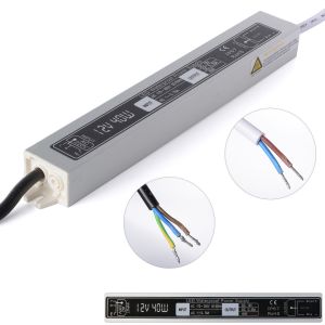 China DC 12V 40W Lighting Transformer Waterproof LED Driver Power Supply IP67 Input AC170-250V Adapter for LED Strip on sale